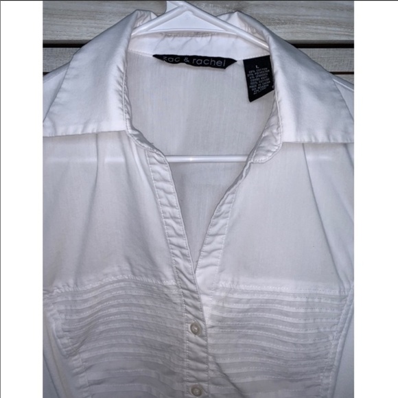 Zac & Rachel White Pleated Blouse - Picture 5 of 8